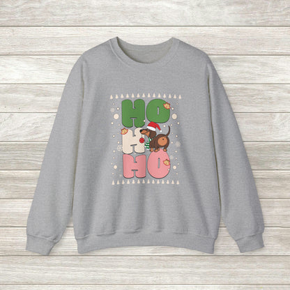Dachshund Christmas Sweatshirt - Ho Ho Ho - Dachshund Christmas Gift