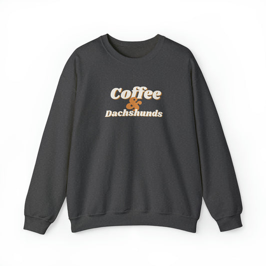 Dachshund Sweatshirt - Coffee & Dachshunds -Dachshund Gift