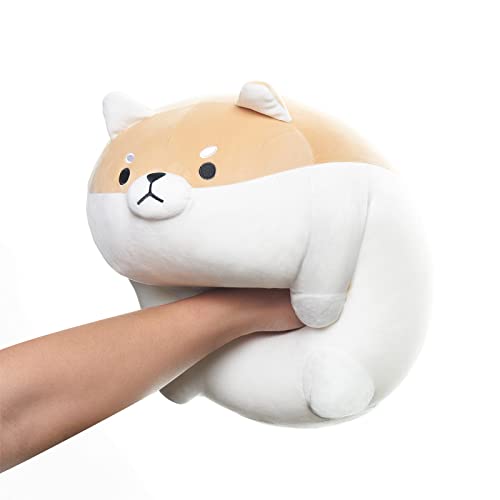 VHYHCY Stuffed Animal Shiba Inu Plush Pillow, Cute Corgi Dog Plush Soft Anime Pet Plushies, Kawaii Plush Toy Gifts for Kids Boys and Girls (Brown, 7.8")