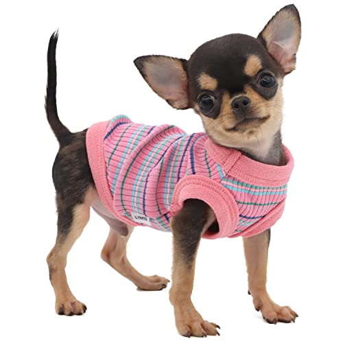 LOPHIPETS 100% Cotton Rib Dog Shirt Vest for Small Dogs
