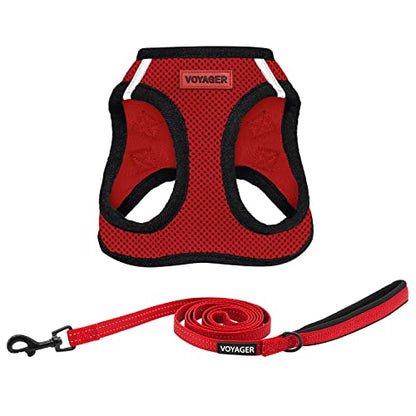 Voyager Step-in Air All Weather Mesh Harness & Reflective Dog 5 ft Leash Combo