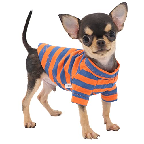 LOPHIPETS 100% Breathable Cotton Striped Dog T-Shirt for Small Dogs