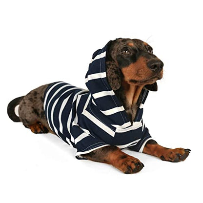 DJANGO Dog Hoodie and Super Soft and Stretchy Sweater with Elastic Waistband and Leash Portal