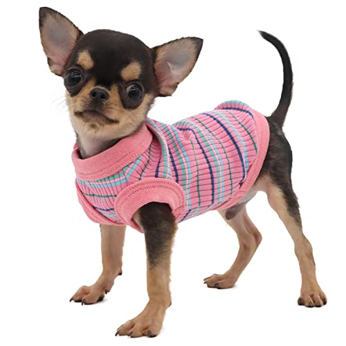 LOPHIPETS 100% Cotton Rib Dog Shirt Vest for Small Dogs