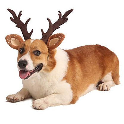 Impoosy Merry Christmas Dog Antlers Headbands