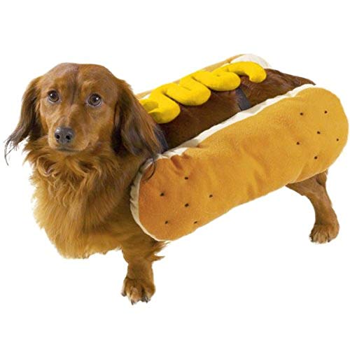 Casual Canine Hot Diggity Dog with Mustard Costume for Dogs