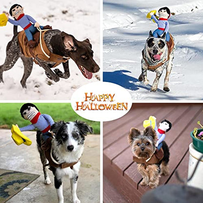 DELIFUR Dog Costume Pet Costume Pet Suit Cowboy Rider Style
