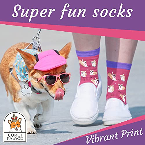 Comfy Corgi Socks, Cute Corgi Socks, Universal Fit, Super Fun Corgi Gifts for Corgi Lovers, Corgi Socks for Men & Women