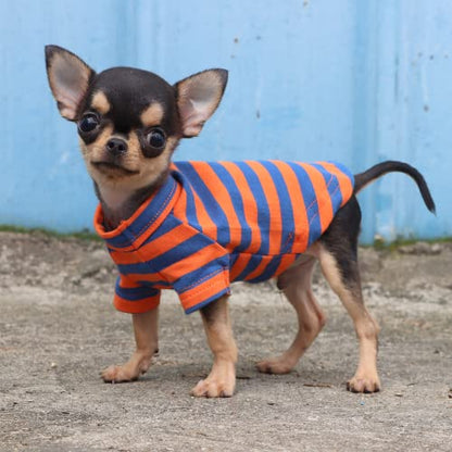 LOPHIPETS 100% Breathable Cotton Striped Dog T-Shirt for Small Dogs