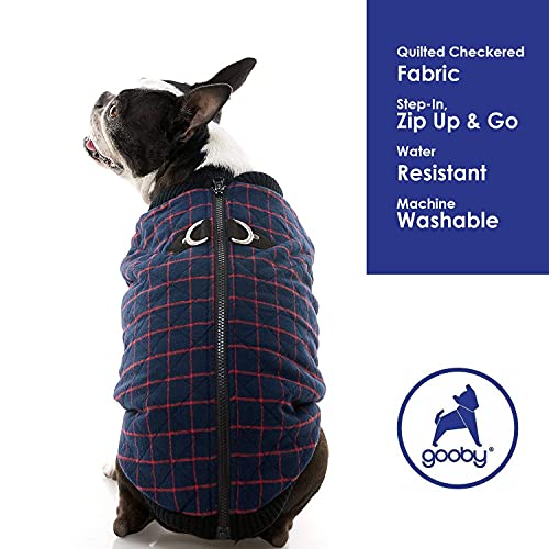 Gooby Fashion Vest Check Dog Jacket