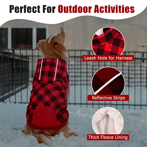 Kuoser British Style Plaid Dog Winter Coat