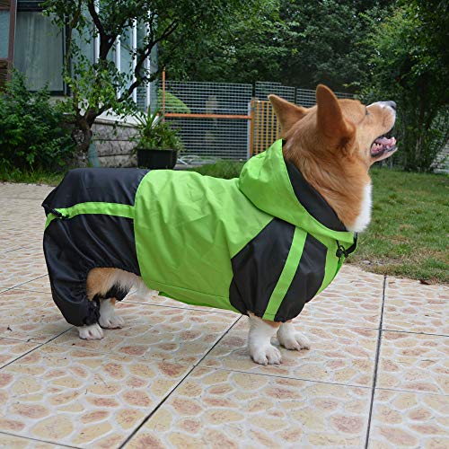 Lovelonglong Dog Hooded Raincoat