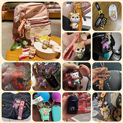 BEXOA Cute keychains for women - Kawaii Accessories Shiba Inu Pendant Anime Keychain Adorable Backpack Car Keyring Charms