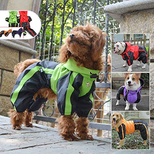 Lovelonglong Dog Hooded Raincoat