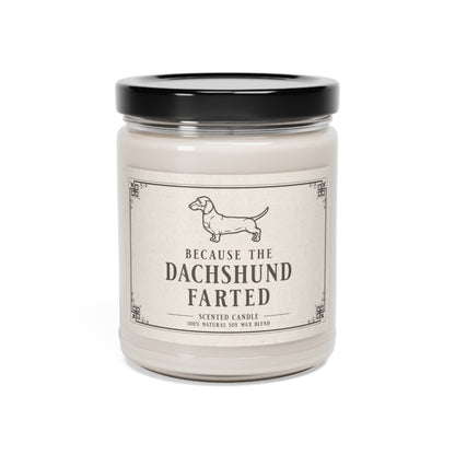Dachshund Gift - Scented Candle, 9oz